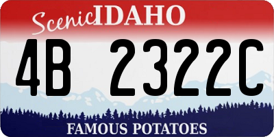 ID license plate 4B2322C