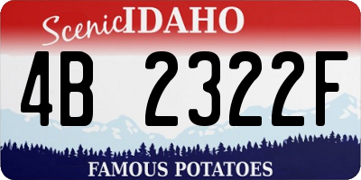 ID license plate 4B2322F