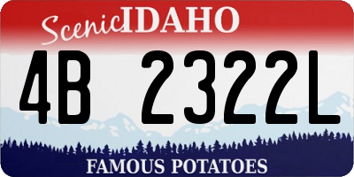 ID license plate 4B2322L