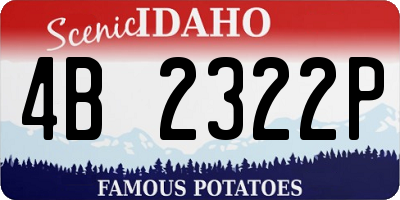 ID license plate 4B2322P