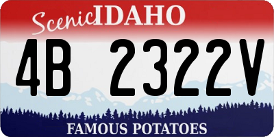 ID license plate 4B2322V