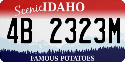 ID license plate 4B2323M