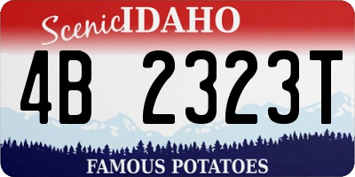 ID license plate 4B2323T