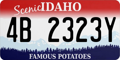 ID license plate 4B2323Y