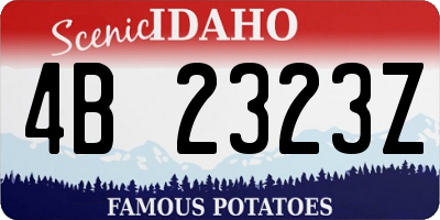 ID license plate 4B2323Z