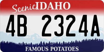 ID license plate 4B2324A