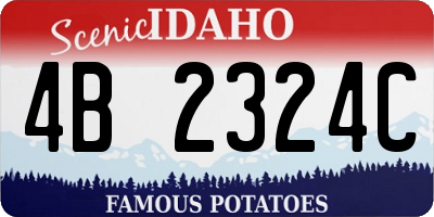 ID license plate 4B2324C