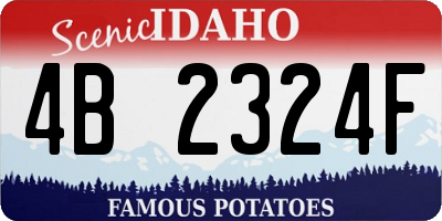 ID license plate 4B2324F