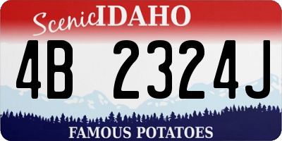ID license plate 4B2324J
