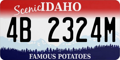 ID license plate 4B2324M