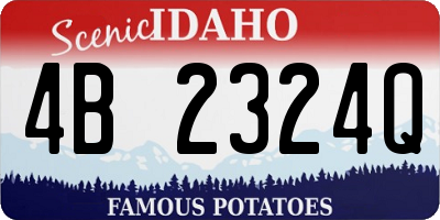ID license plate 4B2324Q