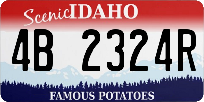 ID license plate 4B2324R