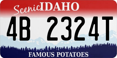 ID license plate 4B2324T