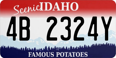 ID license plate 4B2324Y