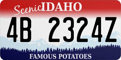 ID license plate 4B2324Z