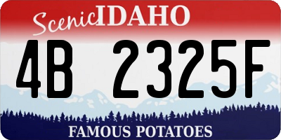 ID license plate 4B2325F