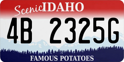 ID license plate 4B2325G