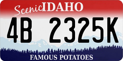 ID license plate 4B2325K