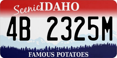 ID license plate 4B2325M
