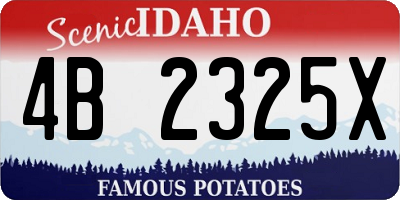 ID license plate 4B2325X