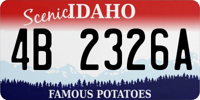 ID license plate 4B2326A