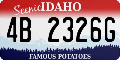 ID license plate 4B2326G