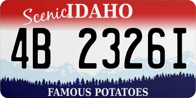ID license plate 4B2326I