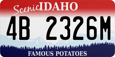 ID license plate 4B2326M