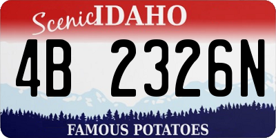 ID license plate 4B2326N