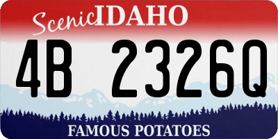 ID license plate 4B2326Q