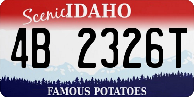 ID license plate 4B2326T