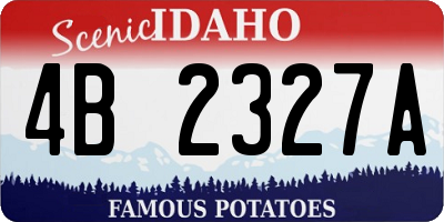 ID license plate 4B2327A