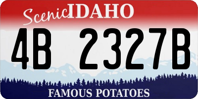ID license plate 4B2327B
