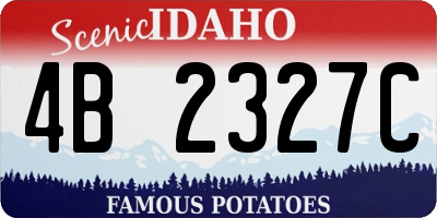 ID license plate 4B2327C