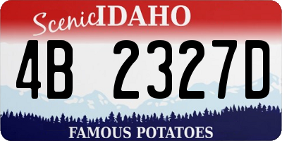 ID license plate 4B2327D