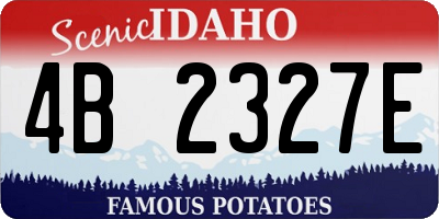 ID license plate 4B2327E