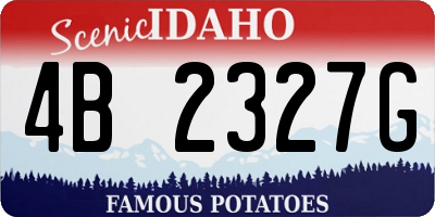ID license plate 4B2327G