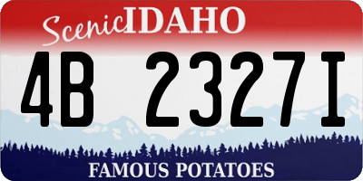 ID license plate 4B2327I