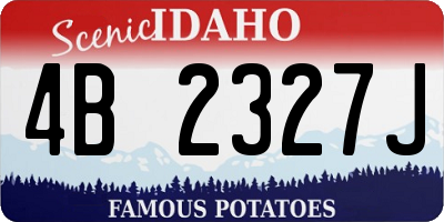 ID license plate 4B2327J