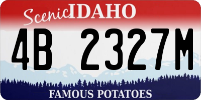 ID license plate 4B2327M