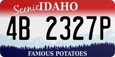 ID license plate 4B2327P