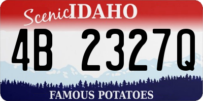 ID license plate 4B2327Q