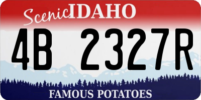ID license plate 4B2327R