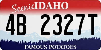 ID license plate 4B2327T