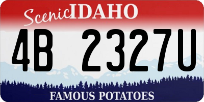 ID license plate 4B2327U