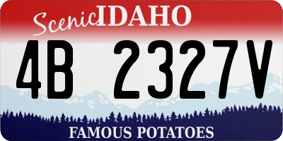 ID license plate 4B2327V