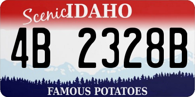 ID license plate 4B2328B