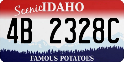 ID license plate 4B2328C