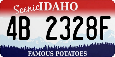 ID license plate 4B2328F