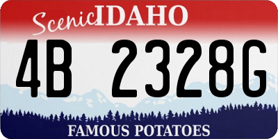 ID license plate 4B2328G